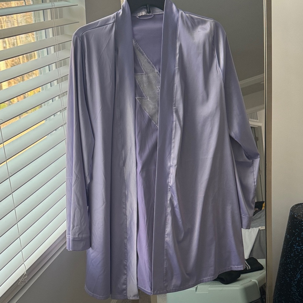 Savage X Fenty Lavender Satin Robe